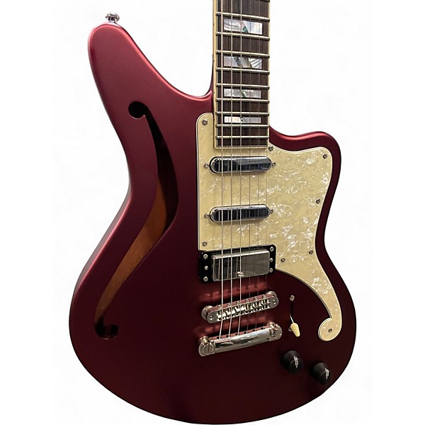Used D'Angelico Deluxe Bedford SH Matte Wine Solid Body Electric Guitar
