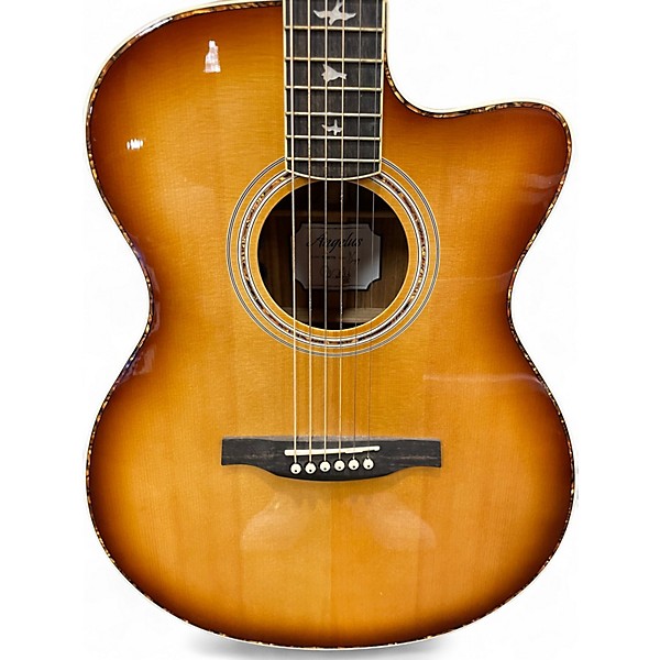 ギター PRS SE A40E Tobacco Burst Paul Reed Smith PRS SE A40E Ebony Fretboard Ovangkol Side