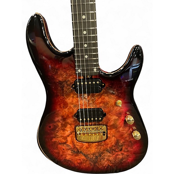 Used Ernie Ball Music Man JASON RICHARDSON ARTIST SERIES CUTLASS RORSCHACH RED Solid Body Electric Guitar