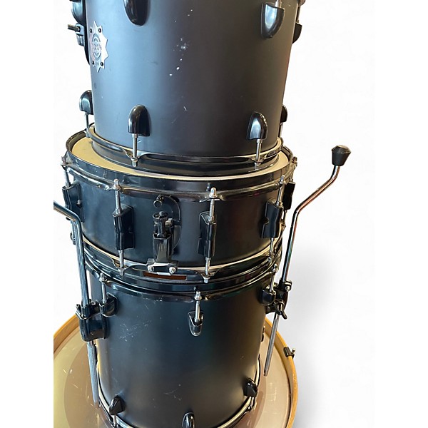 Used Dixon 4 Piece demon Black Drum Kit