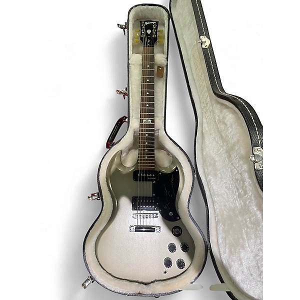 Used Gibson ETune Metallic Silver Solid Body Electric Guitar