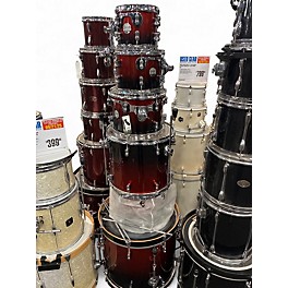 Used PDP by DW 6 Piece Concept Series Red and black Drum Kit