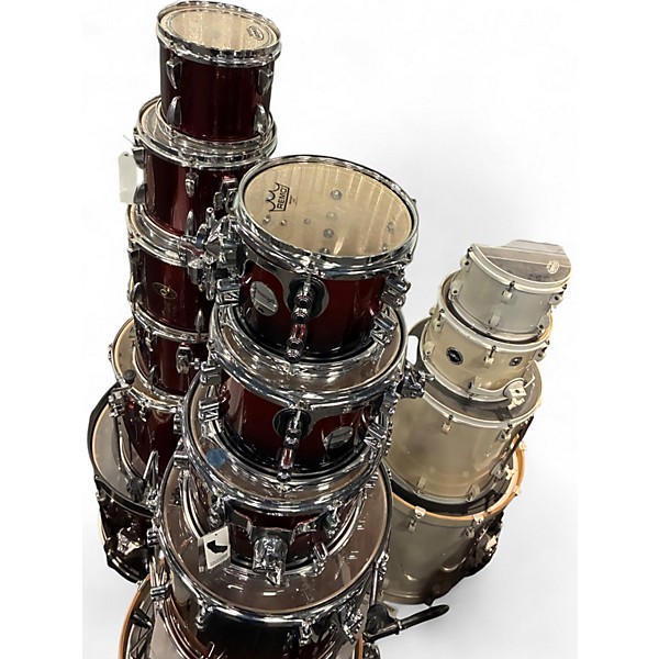 Used PDP by DW 6 Piece Concept Series Red and black Drum Kit