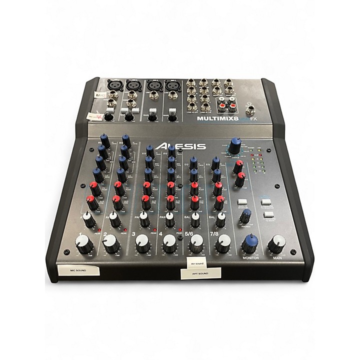Used Alesis MultiMix 8 FX USB 8-Channel Unpowered Mixer