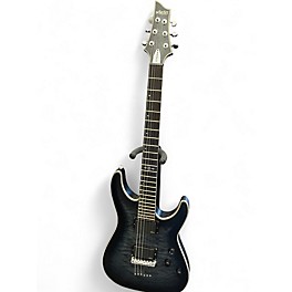 Used Schecter Guitar Research C1 Platinum Trans Black Solid Body Electric Guitar