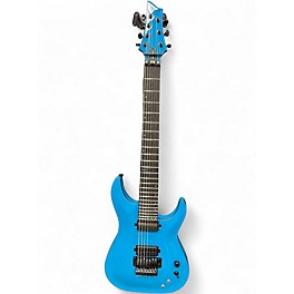 Used Schecter Guitar Research KM-7FR S Lambo Blue Solid Body Electric Guitar