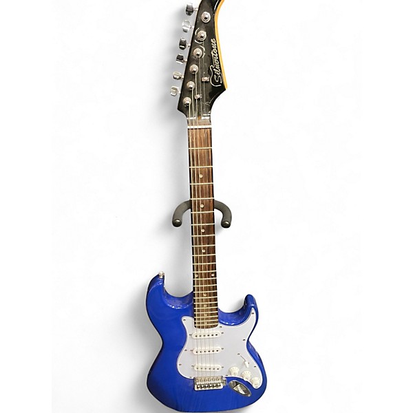 Used Silvertone SS15 REVOLVER Blue Solid Body Electric Guitar