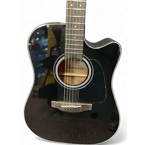 Used Takamine GD30CE Black Acoustic Electric Guitar
