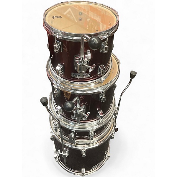 Used Taye Drums 5 Piece Spotlight Red Drum Kit