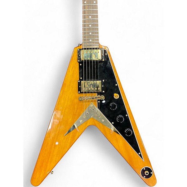 Used Epiphone FLYING V KORINA Natural Solid Body Electric Guitar
