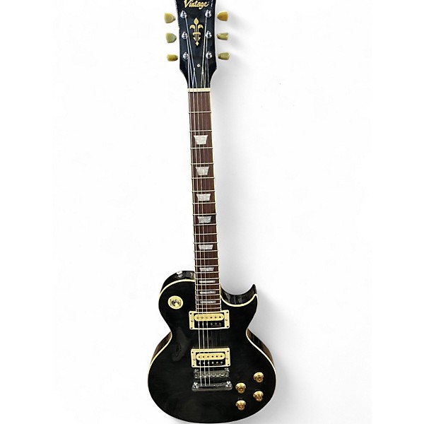 Used Vintage V100LP Charcoal Solid Body Electric Guitar
