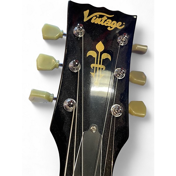 Used Vintage V100LP Charcoal Solid Body Electric Guitar