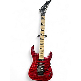 Used Jackson JS34Q Dinky TRANSPARENT RED Solid Body Electric Guitar