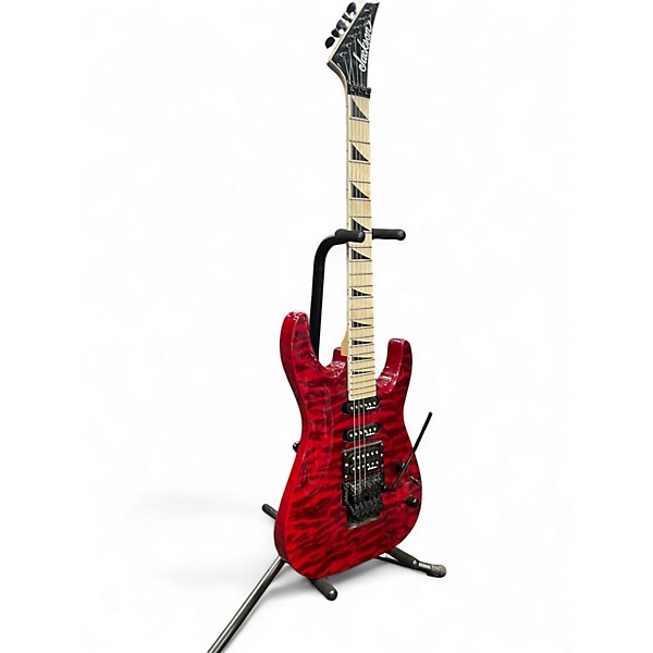 Used Jackson JS34Q Dinky TRANSPARENT RED Solid Body Electric