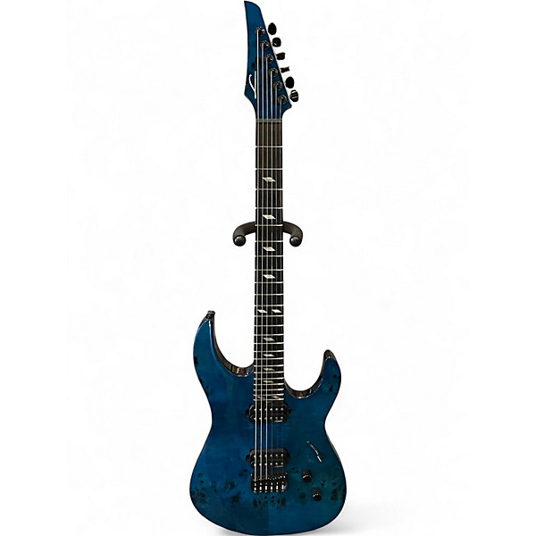 Used Legator Ninja N6SS Super Shred Blue Burl Solid Body