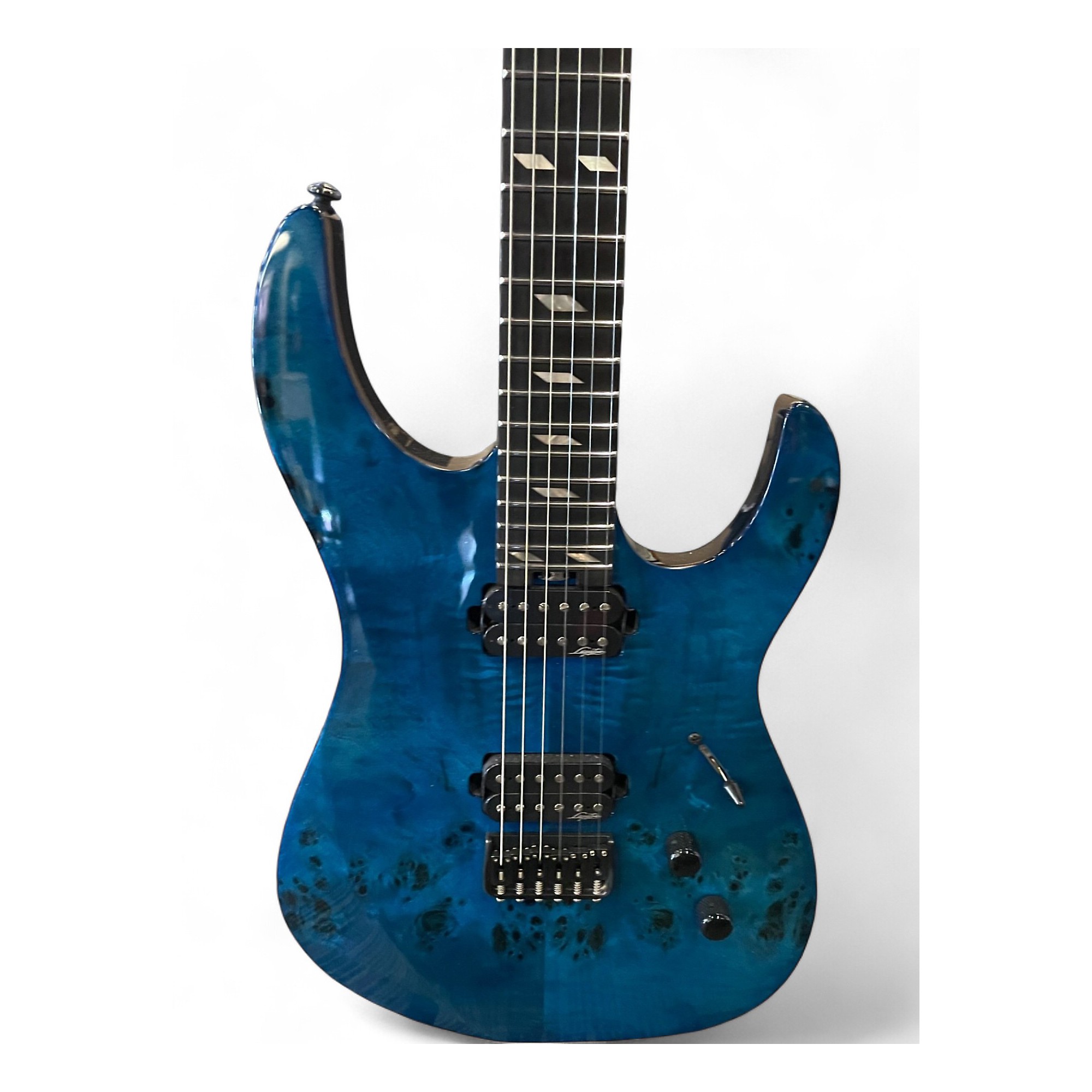 Used Legator Ninja N6SS Super Shred Blue Burl Solid Body Electric