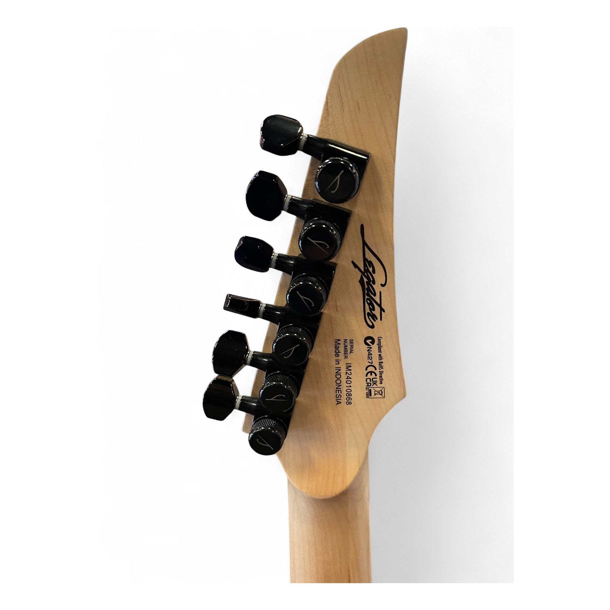 Used Legator Ninja N6SS Super Shred Blue Burl Solid Body Electric