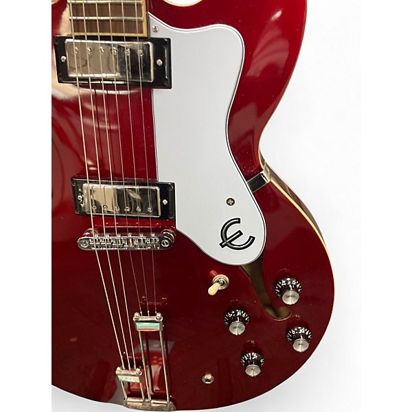 Used Epiphone RIVIERA E360 TD Burgundy Hollow Body Electric Guitar