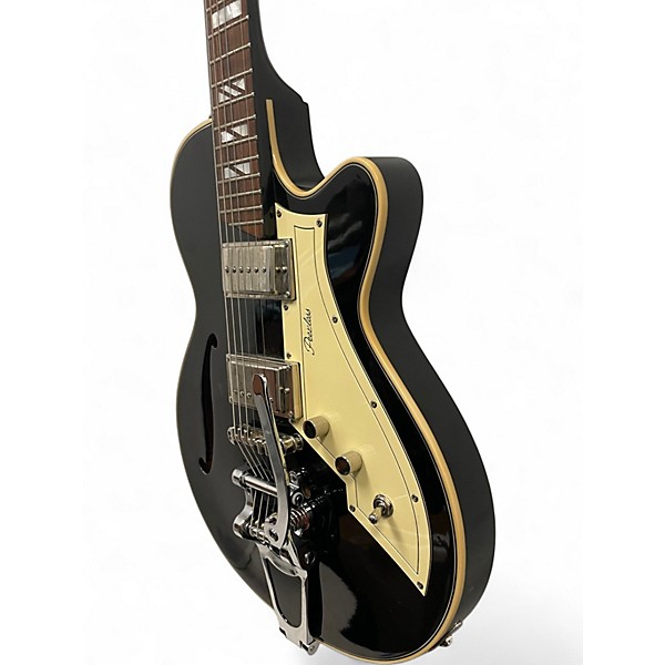 Used PEERLESS Retroman P3 Black Hollow Body Electric Guitar
