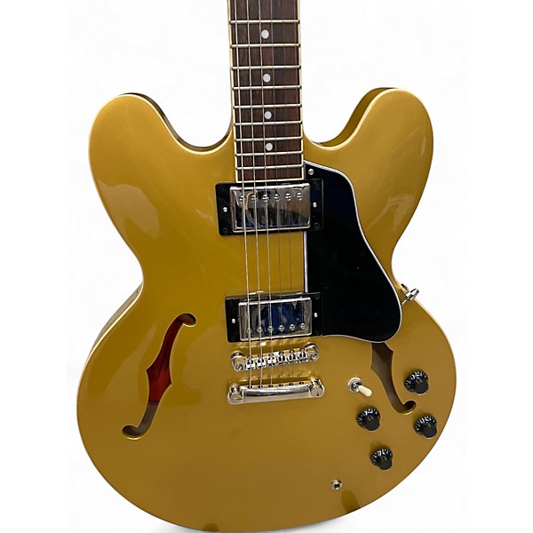 Used Epiphone ES335 Metallic Gold Hollow Body Electric Guitar