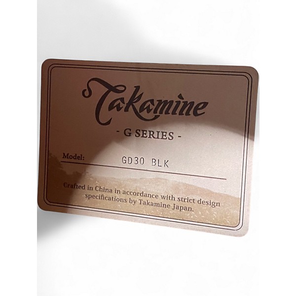 Used Takamine GD30 Black Acoustic Guitar