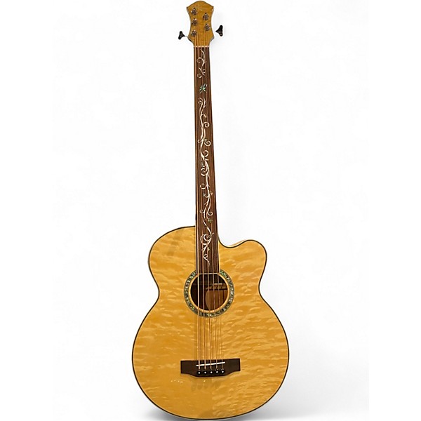 Used Michael Kelly MKDF5FL Dragonfly 5 String Natural Acoustic Bass Guitar