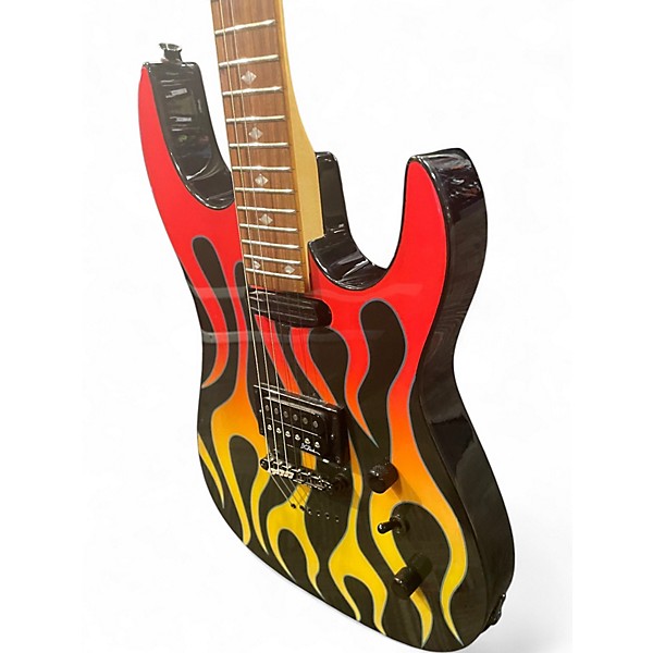 Used B.C. Rich ASM TORCHY FLAMES Solid Body Electric Guitar