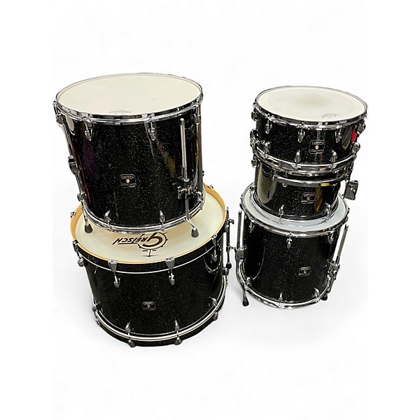 Used Gretsch Drums 5 Piece Catalina Club Rock BLACK SPARKLE Drum Kit