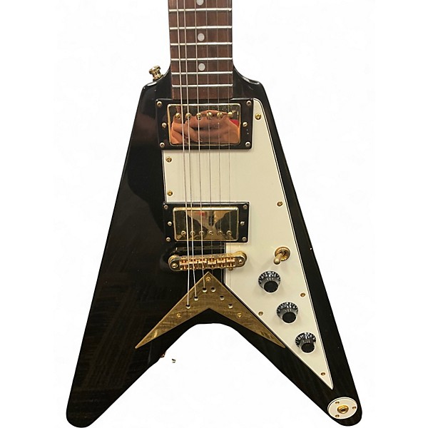 Used Epiphone Flying V Black Solid Body Electric Guitar