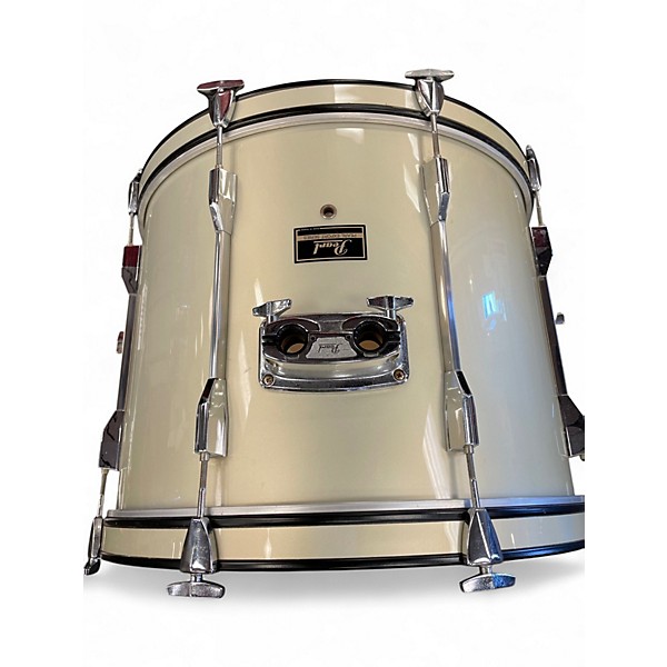 Vintage 1990s Pearl 7 Piece Export Pearl White Drum Kit