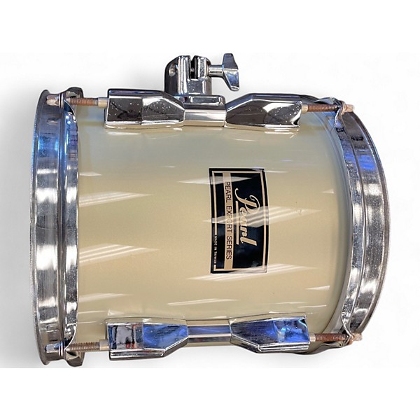 Vintage 1990s Pearl 7 Piece Export Pearl White Drum Kit
