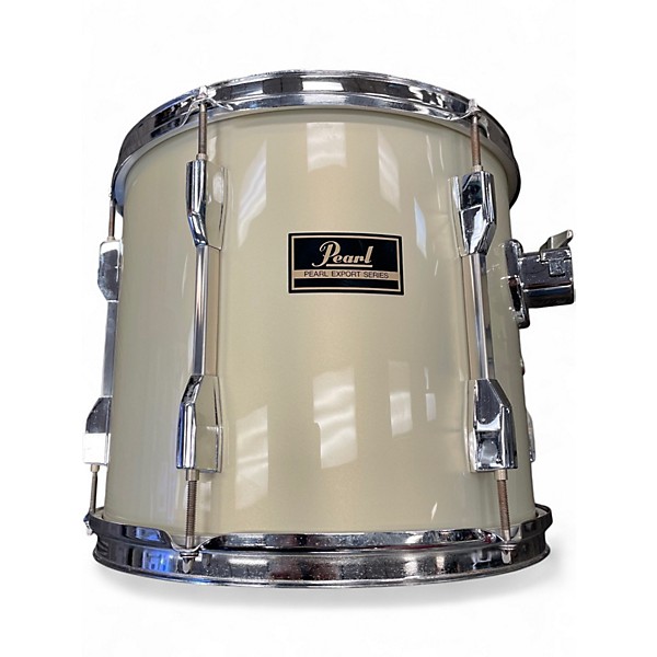 Vintage 1990s Pearl 7 Piece Export Pearl White Drum Kit