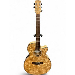 Used Mitchell MX400 Quilted Ash Burl Acoustic Electric Guitar
