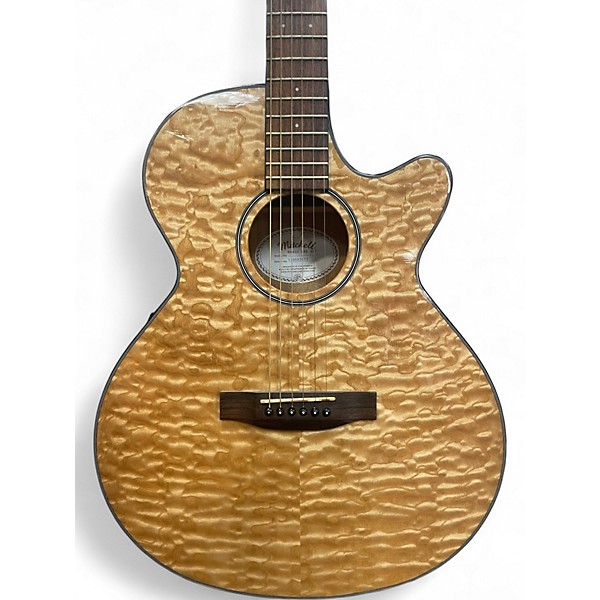 Used Mitchell MX400 Quilted Ash Burl Acoustic Electric Guitar
