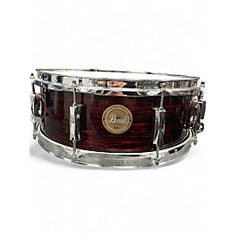 Used Pearl 5.5X14 Masters Studio Snare Red to Black Fade Drum