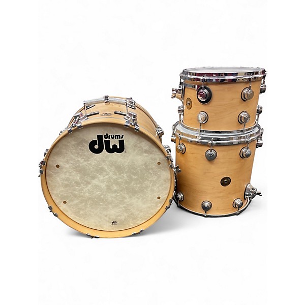 Used DW 3 Piece jazz series  Worn Natural Drum Kit