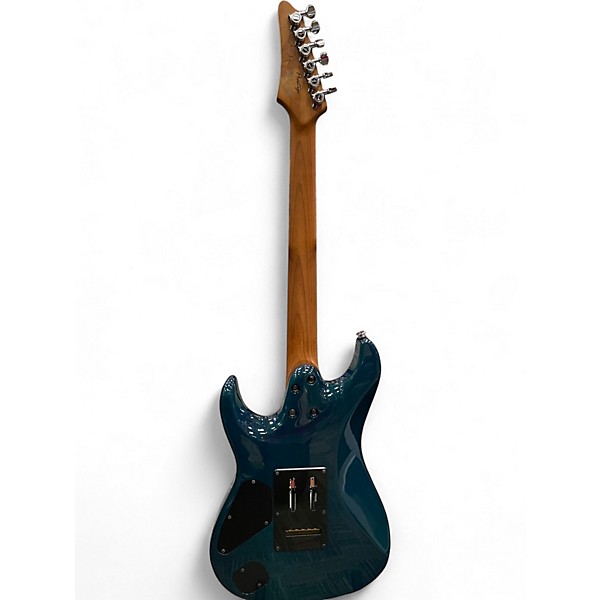 Used Ibanez PRESTIGE MMN1 Sapphire Blue Trans Solid Body Electric Guitar