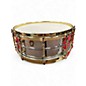 Used Ludwig 5.5X14 supraphonic snare LB400BBTN60 Chrome over brass Drum thumbnail