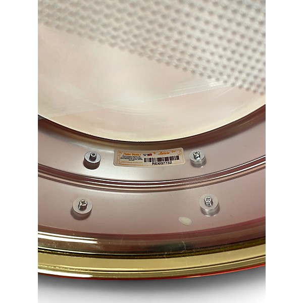 Used Ludwig 5.5X14 supraphonic snare LB400BBTN60 Chrome over brass Drum
