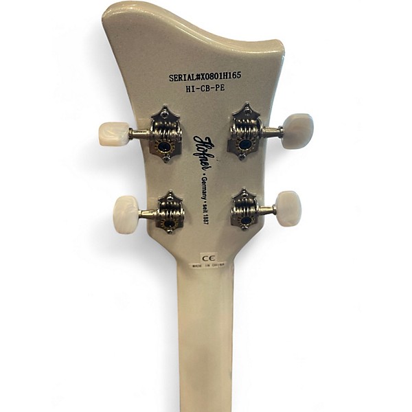 Used Hofner Ignition Series Short-Scale Club Bass Pearl White Electric Bass Guitar