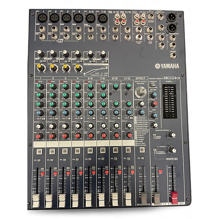 【音出し確認済み】YAMAHA MG124CX コンパクトミキサー ヤマハ Used Yamaha MG124CX Unpowered Mixer | Guitar Center