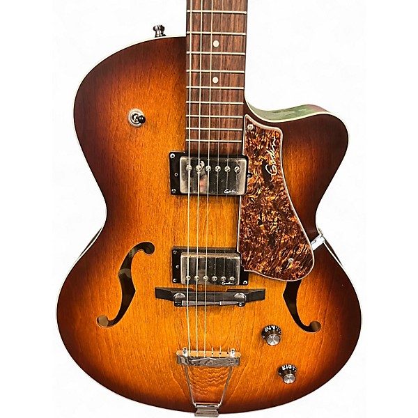 Used Godin 5th Avenue Kingpin II Cognac Burst Hollow Body Electric Guitar