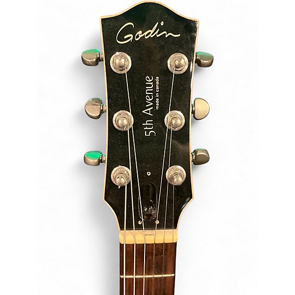 Used Godin 5th Avenue Kingpin II Cognac Burst Hollow Body Electric Guitar