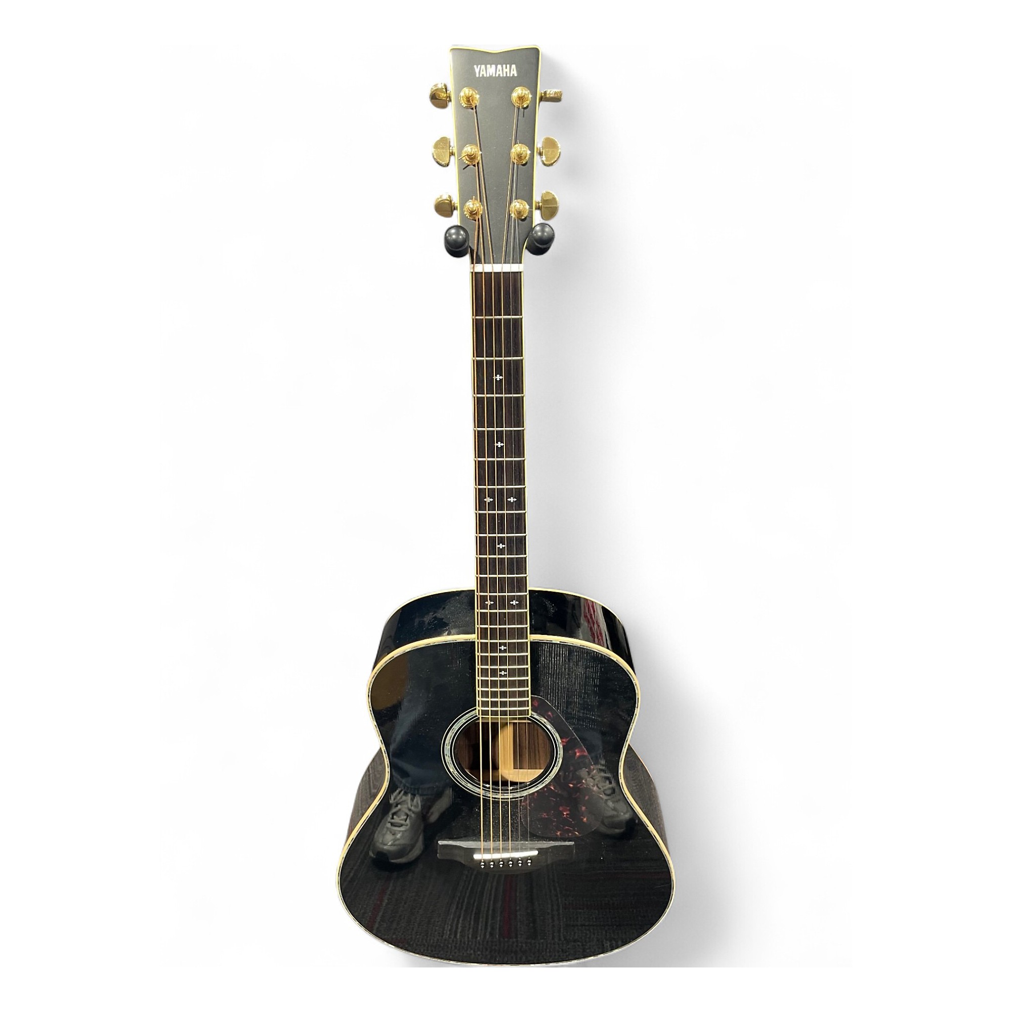 Used Yamaha LL16D Black Acoustic Guitar Black | Guitar Center