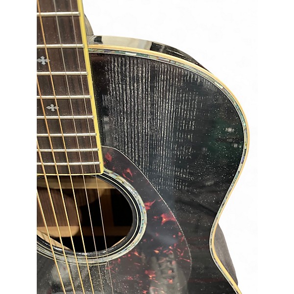 Used Yamaha LL16D Black Acoustic Guitar Black | Guitar Center
