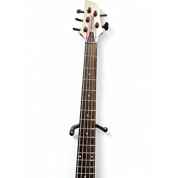 Used Fernandes Gravity 5 DLX Silver Electric Bass Guitar