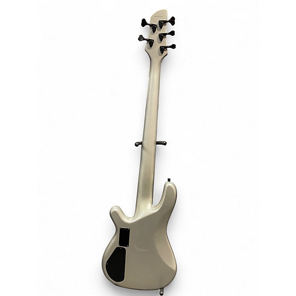 Used Fernandes Gravity 5 DLX Silver Electric Bass Guitar