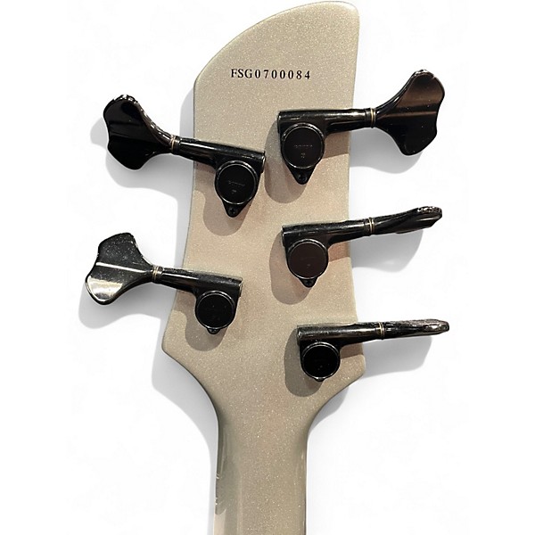 Used Fernandes Gravity 5 DLX Silver Electric Bass Guitar