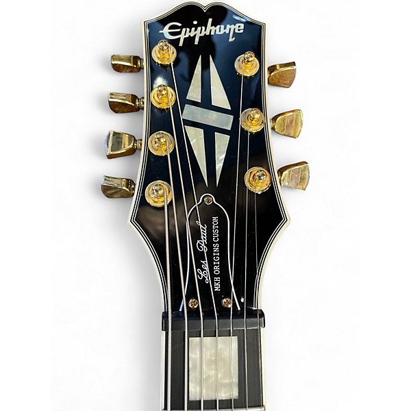 Used Epiphone LES PAUL MKH ORIGINS CUSTOM Black Solid Body Electric Guitar