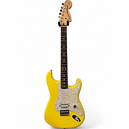 Used Fender Tom Delonge Signature Stratocaster Yellow Solid Body Electric Guitar